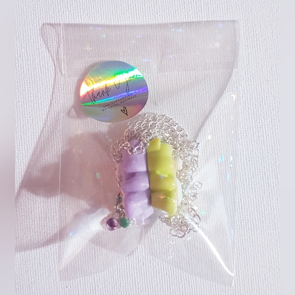 Double the Luck Necklace Handmade Jewelry 2 in 1 Rainbow Clover Bear NEW - Picture 15 of 16